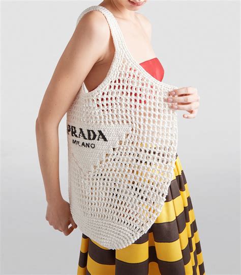 prada crochet handbag|prada tote bags for women.